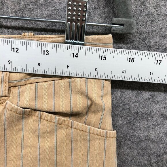 BCBG Maxazria Lightweight Bermuda Shorts Womens Sz 4 Trouser Chino Beige Striped - Picture 3 of 7